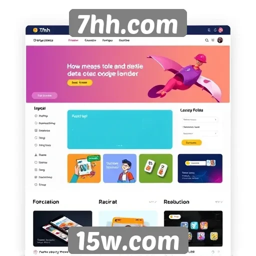 Interface de usuário do 7hh.com em destaque